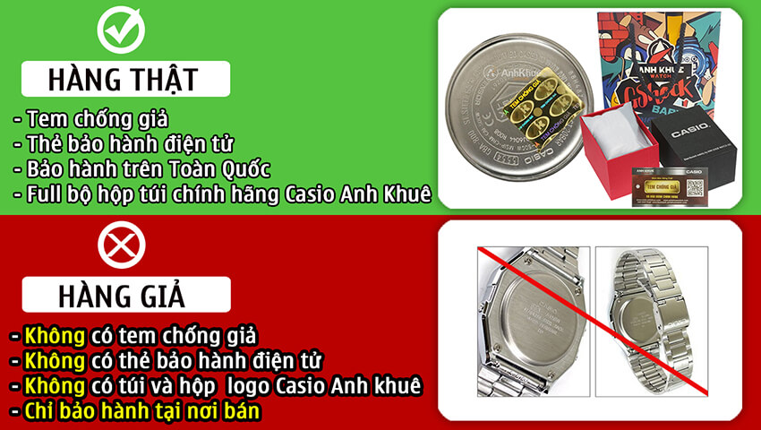 phân biệt thật - giả Casio